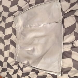 NOBO Women’s Silver Metallic Faux Leather Mini Skirt Size M